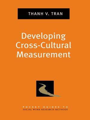 cover image of Developing Cross-Cultural Measurement